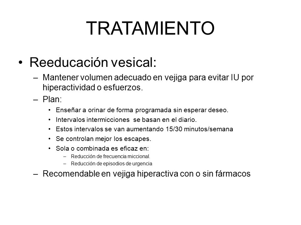 Vejiga hiperactiva tratamiento medico